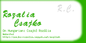 rozalia csajko business card