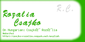 rozalia csajko business card